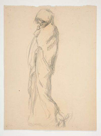 Studie für Figur von 11 Uhr(?) in von Edwin Austin Abbey