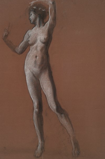 Studie für Figur von 3 Uhr nachmittags von Edwin Austin Abbey