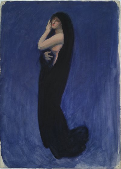 Studie für Figur von 4 Uhr morgens von Edwin Austin Abbey