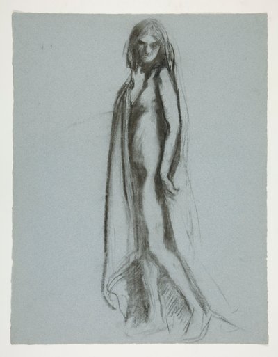 Studie für die Figur von 19 Uhr von Edwin Austin Abbey