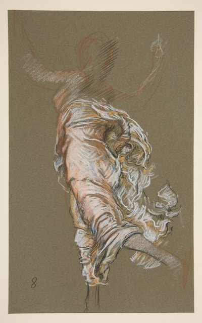 Studie für Figur von 8 Uhr morgens von Edwin Austin Abbey