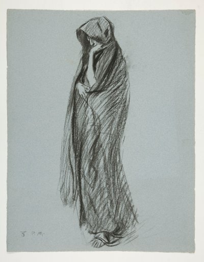 Studie für die Figur von 20 Uhr von Edwin Austin Abbey