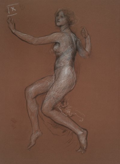 Studie für Figur von 9 Uhr von Edwin Austin Abbey