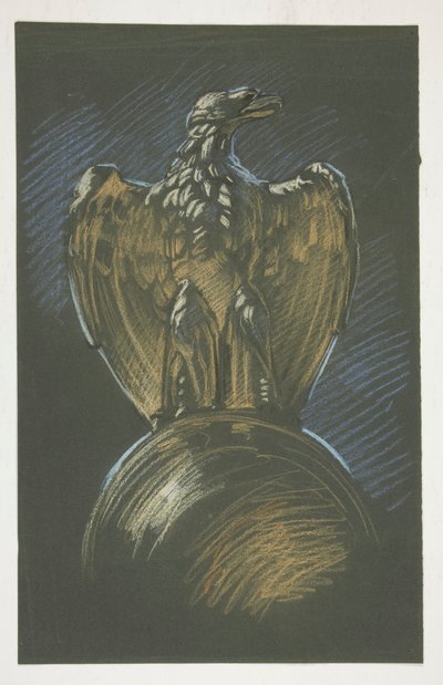 Studie für die Adler-Säulendekoration von Edwin Austin Abbey