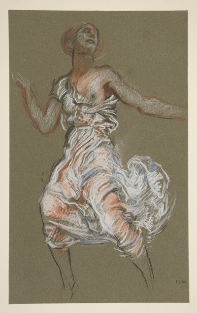 Studie für die Figur von 12 Uhr von Edwin Austin Abbey