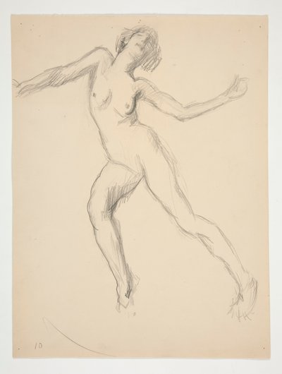Studie für die Figur von 12 Uhr mittags von Edwin Austin Abbey
