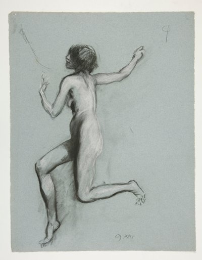Studie für die Figur von 9 Uhr morgens von Edwin Austin Abbey