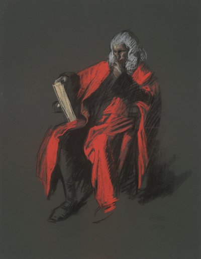 Studie für die Figur von Oberster Richter Thomas McKean von Edwin Austin Abbey