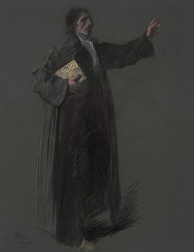 Studie für die Figur von Johann Kelpius von Edwin Austin Abbey
