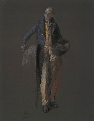 Studie für die Figur von Stephan Girard von Edwin Austin Abbey