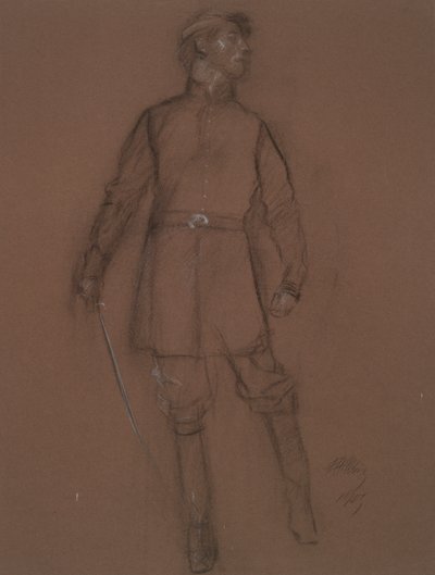 Studie für die Figur eines Bürgerkriegsgenerals von Edwin Austin Abbey