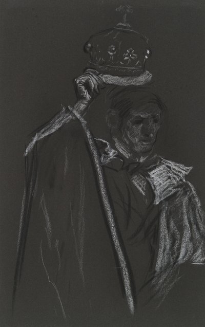 Studie eines Peers für die Krönung von Edward VII. von Edwin Austin Abbey