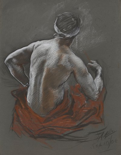 Studie eines sitzenden Indianers, Figurenstudie für Penn von Edwin Austin Abbey