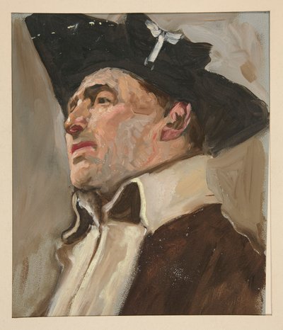 Studie eines Soldaten: Skizze für Wandgemälde im Staatskapitolgebäude in Harrisburg, Pennsylvania, 1902-1911 von Edwin Austin Abbey