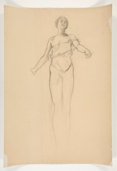 Studie einer allegorischen weiblichen Figur für ein Wandgemälde im Staatskapitolgebäude in Harrisburg, Pennsylvania, 1902-1911 (vollendet von John Singer Sargent) von Edwin Austin Abbey