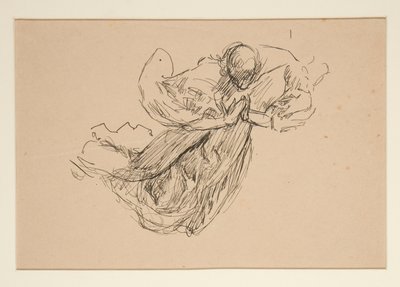 Studie eines Engels (für Buntglas? für eine Decke?) von Edwin Austin Abbey