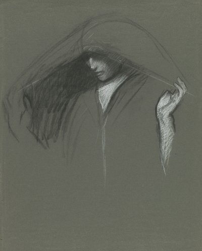 Studie eines drapierten Kopfes von Edwin Austin Abbey