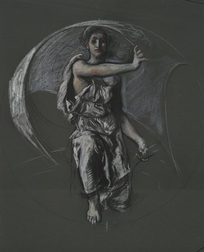 Unidentifizierte Figurenstudie für ein Wandgemälde im Pennsylvania State Capitol Building, Harrisburg, 1902-1911 von Edwin Austin Abbey
