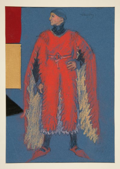 Willoughby, Kostümentwurf für Henry Irving von Edwin Austin Abbey