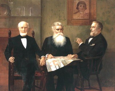 Charles Edwin Wilbour mit zwei Cousins von Edwin Howland Blashfield