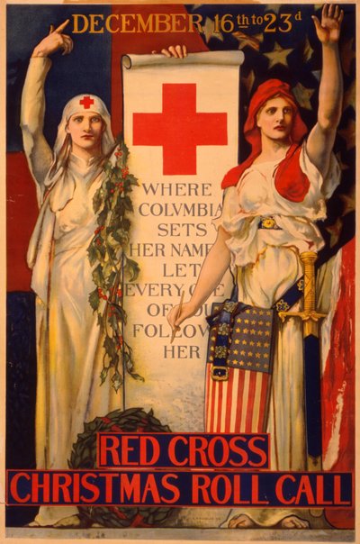 Weihnachts-Spendenkampagne des Roten Kreuzes, veröffentlicht 1918 von Edwin Howland Blashfield