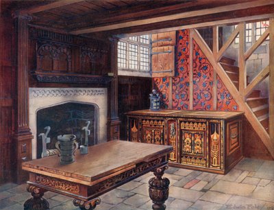 Einlegearbeit Nonesuch Chest. Geschnitzter 