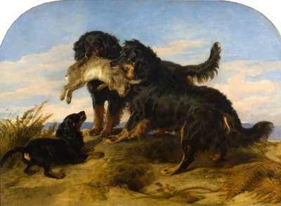 Retriever mit einem Hasen, ca. 1870 von Edwin Landseer