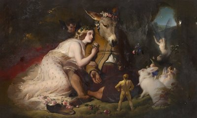 Szene aus Ein Sommernachtstraum. Titania und Zettel von Edwin Landseer