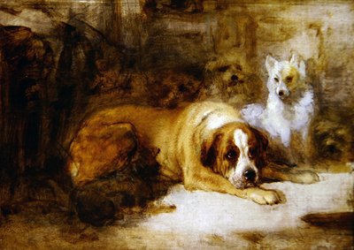 Studie von Hunden von Edwin Landseer