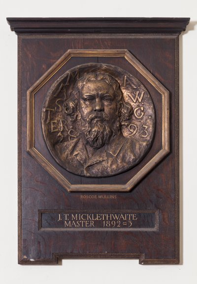 Medaille mit John T. Micklethwaite, ca. 1893 von Edwin Roscoe Mullins