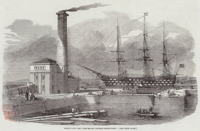 Eingangsdock und Pumpenhaus, Keyham Steam-Yard von Edwin Weedon