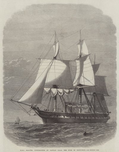 HMS Galatea, beauftragt von Kapitän HRH dem Herzog von Edinburgh von Edwin Weedon