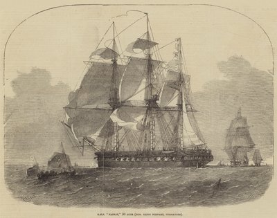 HMS Nankin, 50 Kanonen, Kommandant Honourable Keith Stewart von Edwin Weedon