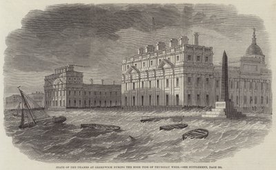 Zustand der Themse in Greenwich während der Flut von Donnerstag von Edwin Weedon