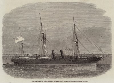 Der konföderierte Schraubendampfer Rappahannock liegt am Pier von Calais von Edwin Weedon