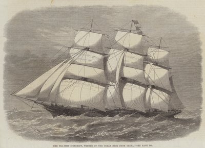 Das Teeschiff Spindrift, Gewinner des Ozeanrennens aus China von Edwin Weedon