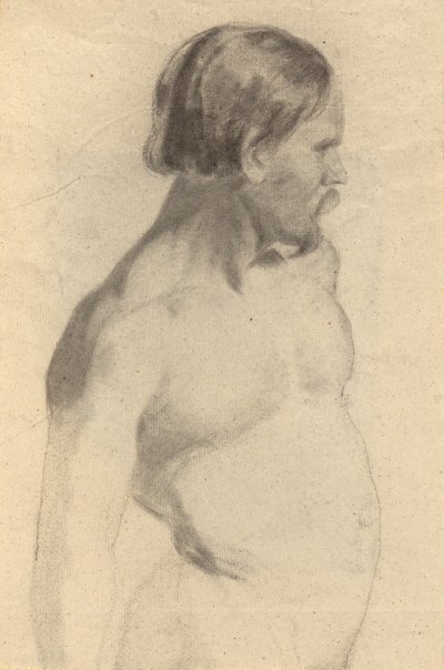 Männlicher Akt (recto); Stiefel, Skizze für die Unterzeichnung des Vertrags der Mayflower (verso) von Edwin White