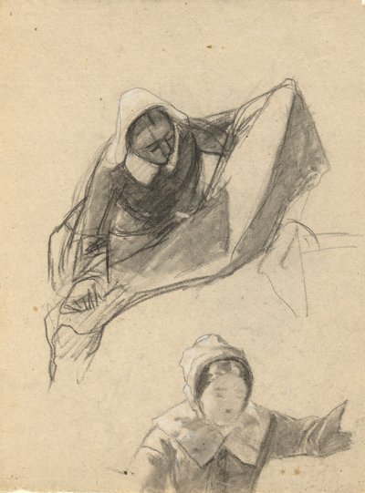 Frau, Skizze für die Unterzeichnung des Vertrags in der Kabine der Mayflower von Edwin White