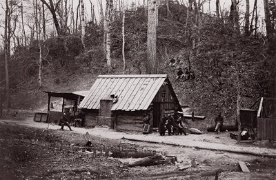Eine Union Station am James River zur Gewinnung von Schießpulver aus konföderierten... von Egbert Guy Fowx