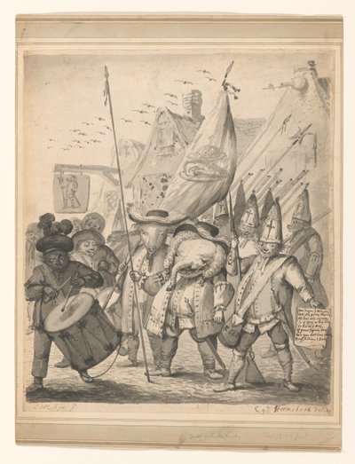 Tiersatire von Egbert van Heemskerck (II) (signed by artist)