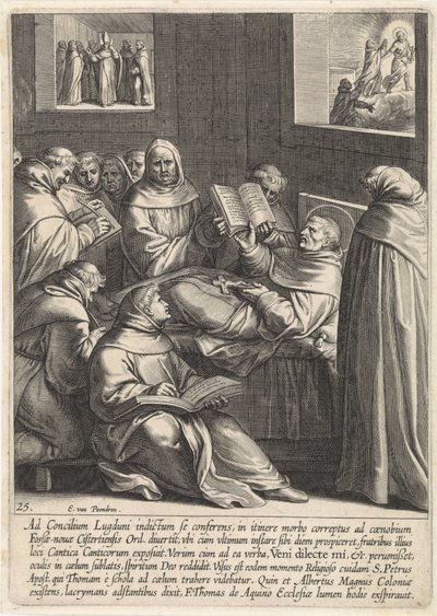 Thomas von Aquin wird auf dem Weg zum Zweiten Konzil von Lyon krank von Egbert van Panderen