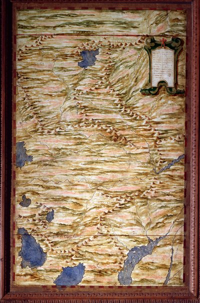 Karte von Peru, erstellt von Egnazio Danti (1536-1586), Mathematiker, Kosmograph und italienischer Architekt. Um 1567. Florenz, Palazzo Vecchio, Sala del Mappamondo von Egnazio Danti