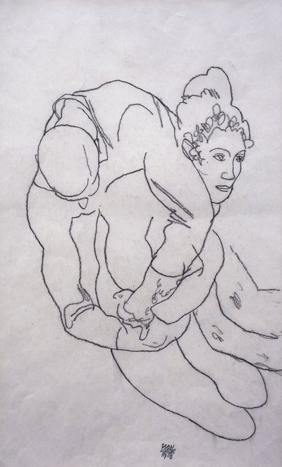 Umarmende, 1918 von Egon Schiele