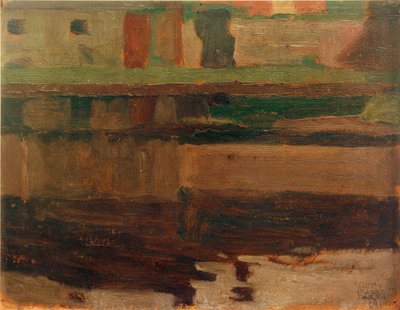 Häuser am Fluss I von Egon Schiele