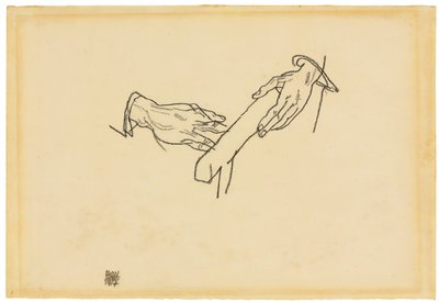 Handstudie, Dr. Viktor Ritter von Bauer, 1917 von Egon Schiele
