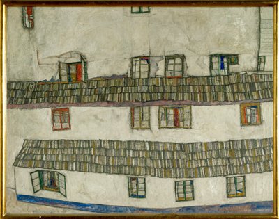 Alte Häuser, Krumau, Tschechische Republik von Egon Schiele