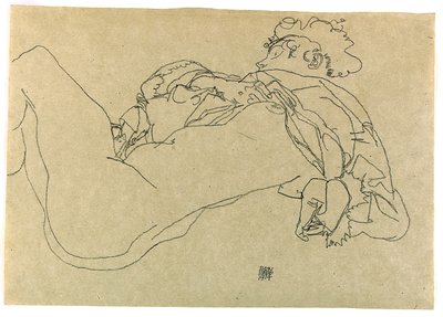 Liegender weiblicher Akt, 1914 von Egon Schiele