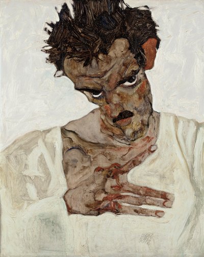 Selbstbildnis mit gesenktem Kopf von Egon Schiele