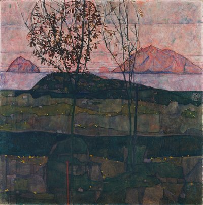 Sonnenuntergang von Egon Schiele