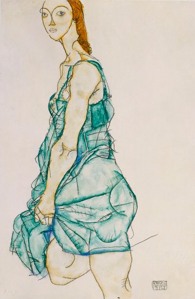 Aufrecht stehende Frau, 1912 von Egon Schiele